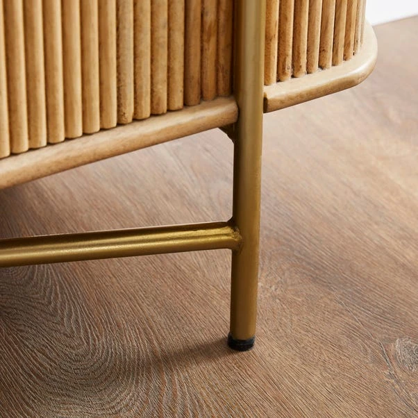 Alina Fluted Large Sideboard, Mango Wood 4 Alina Fluted Large Sideboard, Mango Wood - Image 4