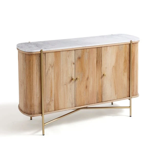 Alina Fluted Large Sideboard, Mango Wood 6 Alina Fluted Large Sideboard, Mango Wood - Image 6