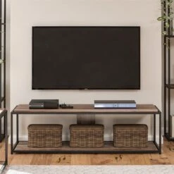 Quincy TV Unit, Weathered Oak For TVs Up To 67"
