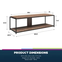 Quincy TV Unit, Weathered Oak For TVs Up To 67" -Furniture Store 30860037 alt09