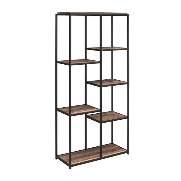 Quincy 5 Shelf Bookcase, Weathered Oak 5 Quincy 5 Shelf Bookcase, Weathered Oak - Image 5