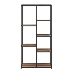 Quincy 5 Shelf Bookcase, Weathered Oak 13 Quincy 5 Shelf Bookcase, Weathered Oak -Furniture Store 30860052 alt05