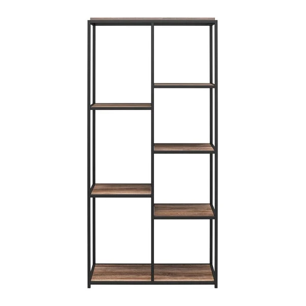 Quincy 5 Shelf Bookcase, Weathered Oak 6 Quincy 5 Shelf Bookcase, Weathered Oak - Image 6