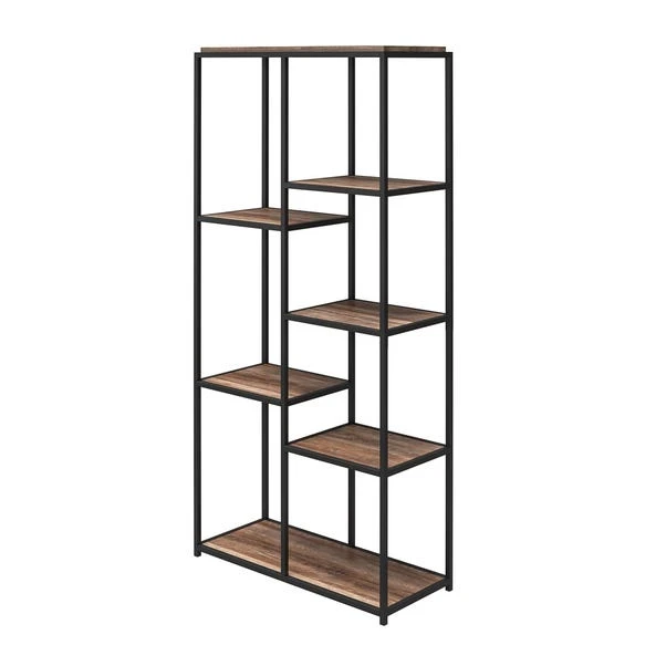 Quincy 5 Shelf Bookcase, Weathered Oak 7 Quincy 5 Shelf Bookcase, Weathered Oak - Image 7