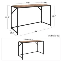 Quincy Writing Desk, Weathered Oak -Furniture Store 30860054 alt09