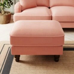 Beatrice Tonal Chenille Footstool -Furniture Store 30864222 alt02