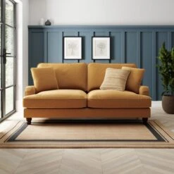 Beatrice Tonal Chenille 3 Seater Sofa -Furniture Store 30864232