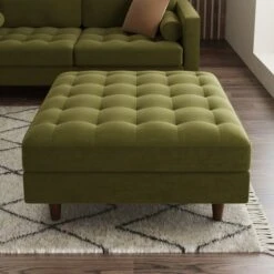 Zoe Square Velvet Footstool With Storage -Furniture Store 30864237 alt02