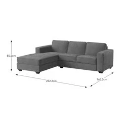 Claude Tonal Chenille Corner Chaise Sofa -Furniture Store 30866154 alt09