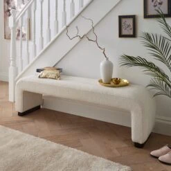 Lucilla 3 Seater Dining Bench, Boucle -Furniture Store 30868770 alt02