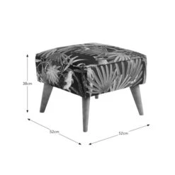 Marlow Footstool, Tropical Treasures Print -Furniture Store 30868930 alt09