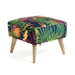 Marlow Footstool, Tropical Treasures Print -Furniture Store 30869211 alt04