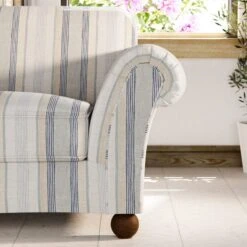 Angus Striped Linen Snuggle Chair -Furniture Store 30869752 alt04