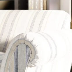 Angus Striped Linen Snuggle Chair -Furniture Store 30869752 alt05