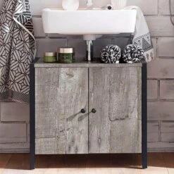 Colton Undersink Unit, Concrete Effect -Furniture Store 30869870 alt02