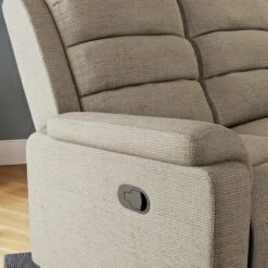 Taylor Chunky Chenille Manual Recliner Armchair, Dark Natural -Furniture Store 30869878 alt02