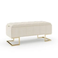 Holland Tray Table Ottoman, Ivory Sherpa -Furniture Store 30870372 alt08