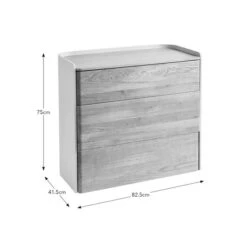 Reggie 3 Drawer Chest, Oak Effect -Furniture Store 30871518 alt09