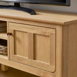 Churchgate Walton Wide TV Unit For TVs Up To 55", Oak -Furniture Store 30871585 alt02