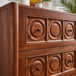 Theodore 2 Drawer Wide Bedside Table, Mango Wood -Furniture Store 30872715 alt05