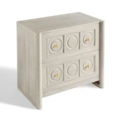 Theodore 2 Drawer Wide Bedside Table, Mango Wood -Furniture Store 30872717 alt06