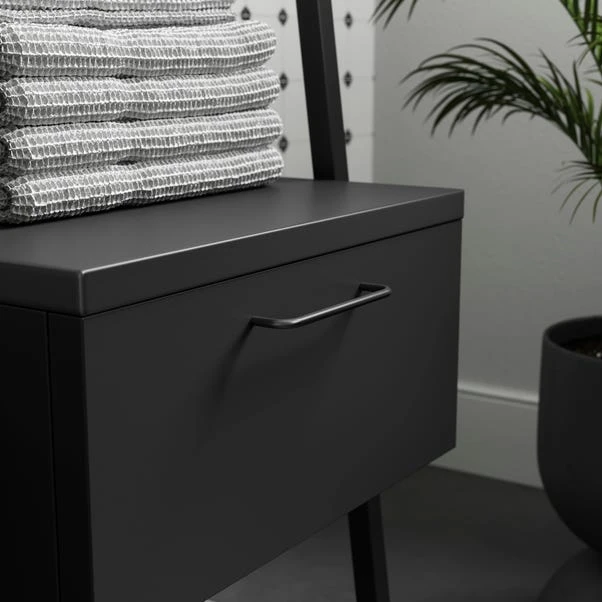 Stannis Reeded Glass Ladder Shelf 4 Stannis Reeded Glass Ladder Shelf - Image 4