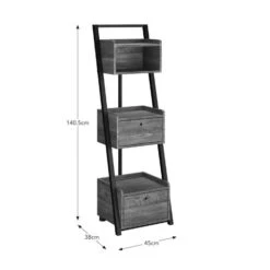 Fulton Bathroom Ladder Shelf, Pine Effect -Furniture Store 30873186 alt09