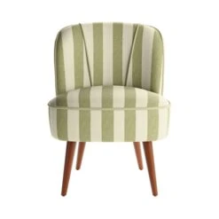Elsie Striped Fabric Cocktail Chair -Furniture Store 30873303 alt06
