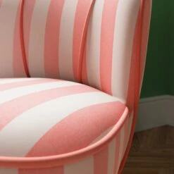 Elsie Striped Fabric Cocktail Chair -Furniture Store 30873304 alt02