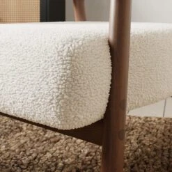 Cleo Curved Ivory Sherpa Accent Chair -Furniture Store 30873356 alt03