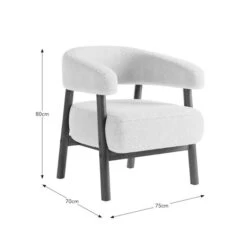 Cleo Curved Ivory Sherpa Accent Chair -Furniture Store 30873356 alt09