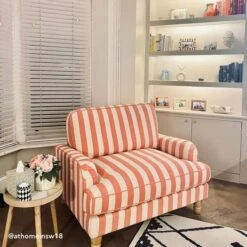Beatrice Woven Stripe Snuggle Chair 29 Beatrice Woven Stripe Snuggle Chair -Furniture Store 30873458 alt01