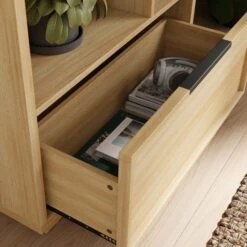 Hardy Slim Bookcase With Drawer, Oak Effect 10 Hardy Slim Bookcase With Drawer, Oak Effect -Furniture Store 30874180 alt02