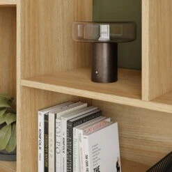 Hardy Wide Bookcase With 2 Drawers, Oak Effect -Furniture Store 30874521 alt03