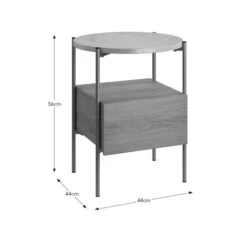 Elody 1 Drawer Bedside Table -Furniture Store 30876297 alt09