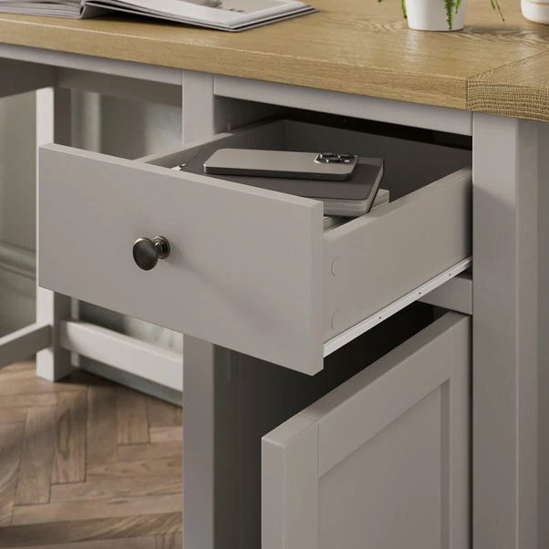 Olney Standard Storage Desk, Stone 4 Olney Standard Storage Desk, Stone - Image 4