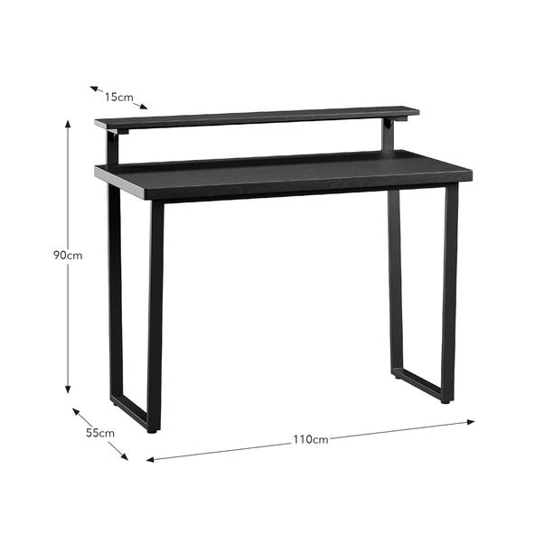 Freddie Black Step Up Shelf Desk 6 Freddie Black Step Up Shelf Desk - Image 6