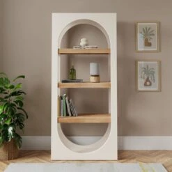 Albourne Tall Bookcase, Oak Effect -Furniture Store 30877183