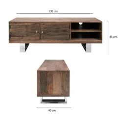 Indus Valley Railway Sleeper TV Unit For TVs Up To 55" -Furniture Store 30877732 alt09
