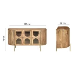 Indus Valley Orbit 3 Door Glass Sideboard 19 Indus Valley Orbit 3 Door Glass Sideboard -Furniture Store 30877736 alt09