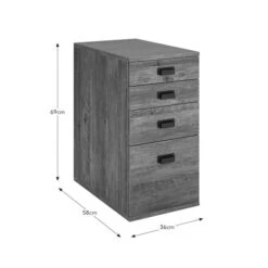 Fulton 4 Drawers Storage Unit, Pine -Furniture Store 30878037 alt09
