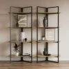 Ramson Tall And Wide Shelving Unit, Oak And Black