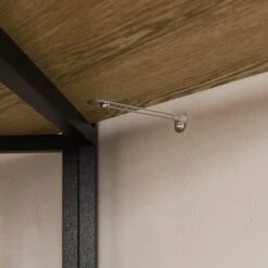 Ramson Tall And Wide Shelving Unit, Oak And Black -Furniture Store 30878042 alt03