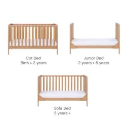 Tutti Bambini 3 Piece Oak Malmo Cot Bed And Rio Furniture Set -Furniture Store 30884636 alt02