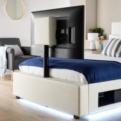 XR Living Ava TV Bed With LED Lights And TV Mount -Furniture Store 30885675 alt01