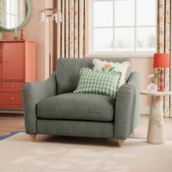 Hattie Tonal Plush Chenille Snuggle Sofa -Furniture Store 30886159