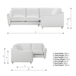 Hattie Slub Faux Linen Corner Sofa -Furniture Store 30886243 alt09