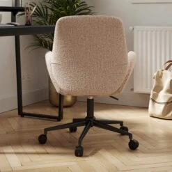 Ginny Boucle Swivel Office Chair -Furniture Store 30886351 alt01