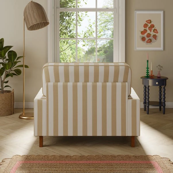 Beatrice Woven Stripe Snuggle Chair 2 Beatrice Woven Stripe Snuggle Chair - Image 2