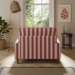 Beatrice Two Tone Woven Stripe Snuggle Chair -Furniture Store 30887228 alt01